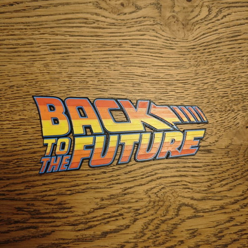 Back to the Future 3D Print Logo like new, PLA plastic