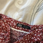Red summer skirt like new, Zara, fits size S