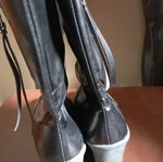 Black platform boots used