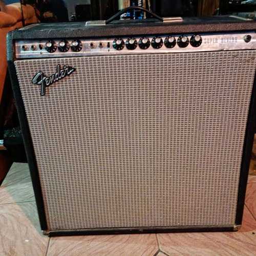 Fender Super Reverb amplifier used, 40W, 4x10" speakers, spring reverb