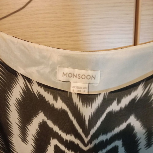 Tribal dress Monsoon size S like new, black and white, pleated skirt