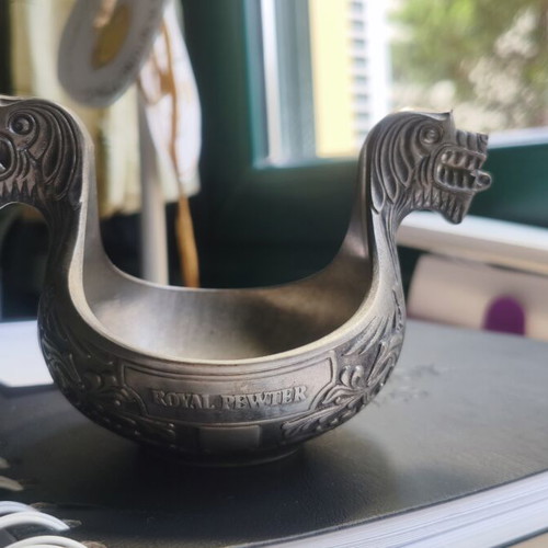 Vintage Viking Konge Tinn decorative pewter bowl like new