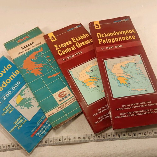 Tourist maps of Greece used