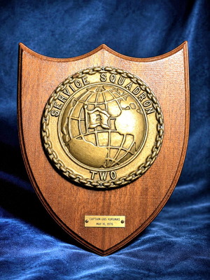 Vintage ναυτική πλακέτα US Navy Service Squadron Two σαν καινούργιο