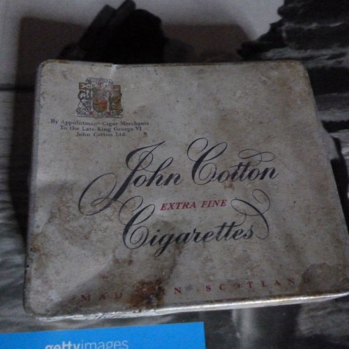 John Cotton metal cigarette box used