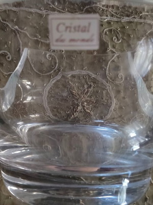 Crystal de Mondes fountain decorative piece used, luxury French crystal