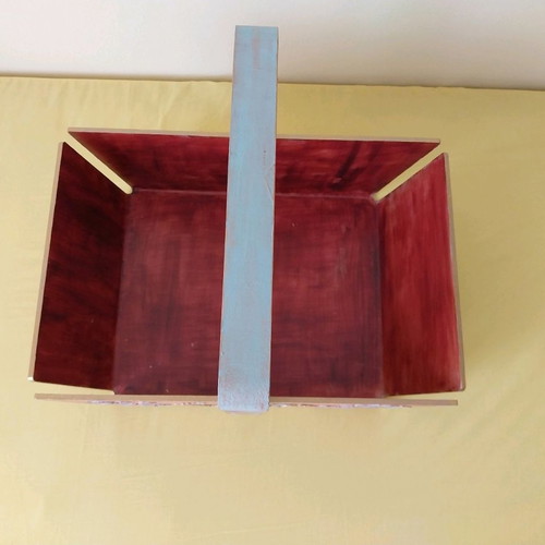 Basket refurbished from hard Plexiglas
