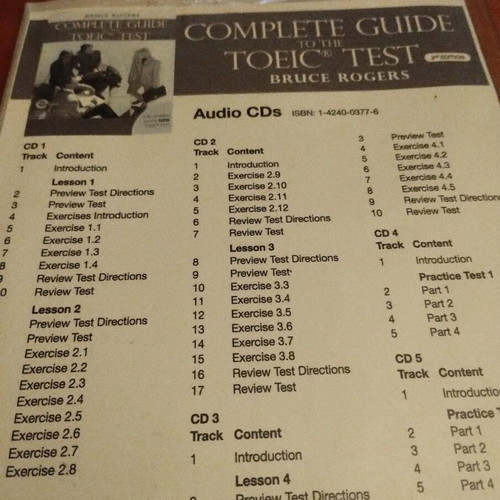 Complete Guide to the TOEIC Test like new, 3rd edition with 5 CDs