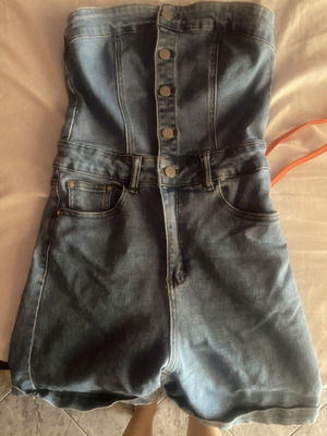 Denim salopette Bershka like new, blue, size XS