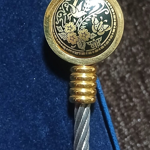 Spanish Toledo letter opener with Damascene design unused