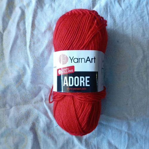 YarnArt Adore acrylic yarn No. 371 orange-red new