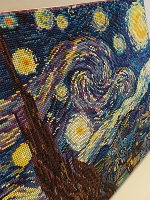 Πίνακας Starry Night Van Gogh Diamond Art Καινούργιο Χειροποίητο 50x40
