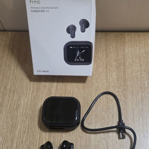HTC Ne20 wireless earbuds with LED display and AI translation, new