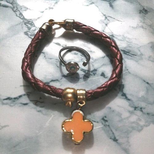 Children's bracelet and ring set used