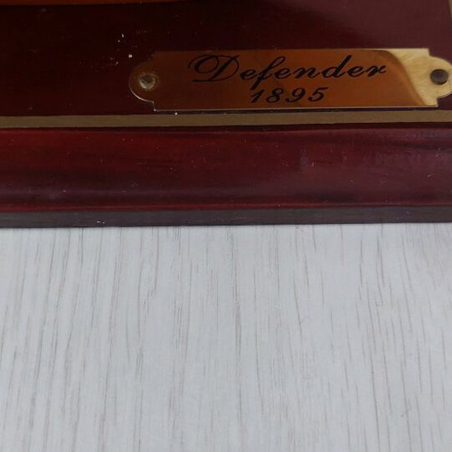 Decorative wooden sailboat used, height 60cm, width 51cm