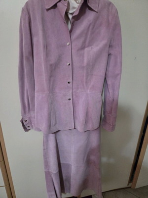 Κουστούμι Vintage Principal Version s/M σουέτ μεταχειρισμένο ροζ