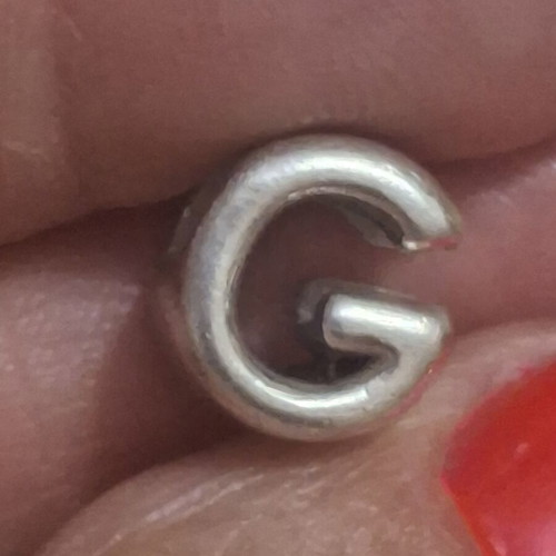 Pandora charm letter G silver, like new