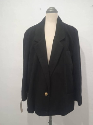 Vintage winter jacket 90s black new, size 50, 35% wool