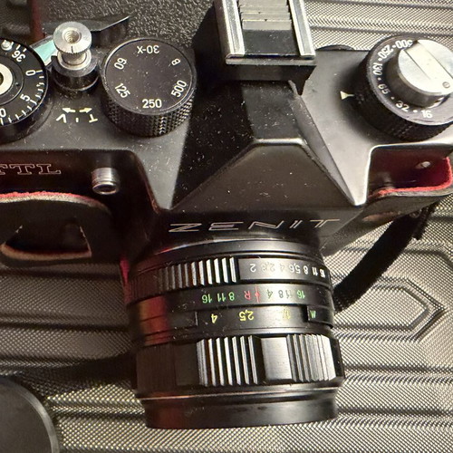 Zenit TTL Film Camera with Helios-44M-4 58mm f/2 Lens Like New