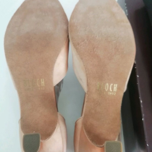 Bloch Latin dance shoes unused size 39.5 pink satin and leather