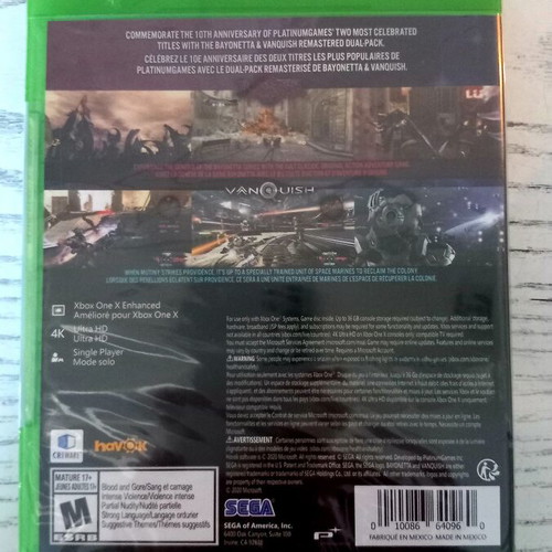 Bayonetta Vanquish 10th Anniversary Edition Xbox One new, action