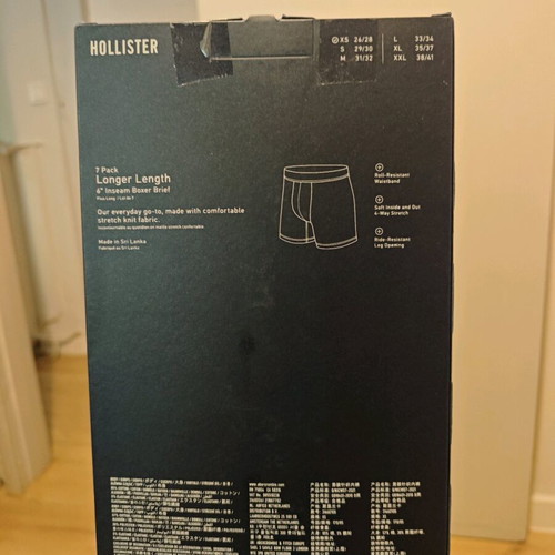 Hollister boxer briefs new, 7-pack, XS, black and beige