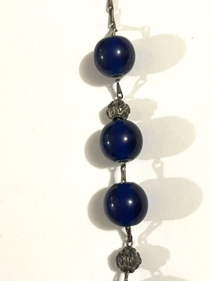 Blue worry beads used