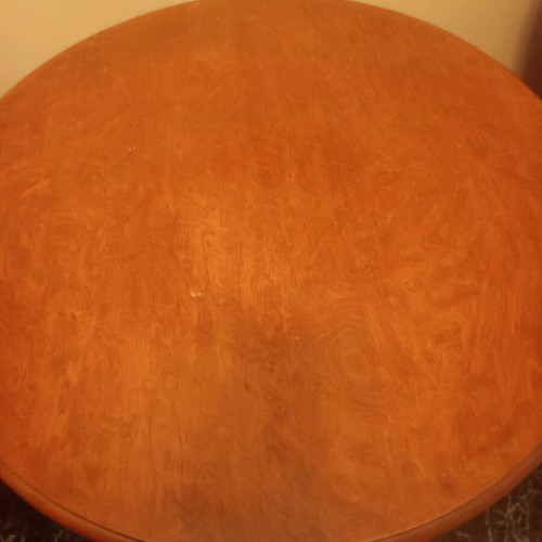 Round table with drawer made of solid wood like new