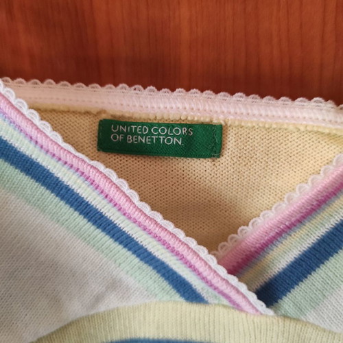 Benetton t-shirt used, short, white, size S