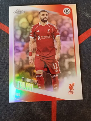 Topps Chrome Mohamed Salah Refractor #136 Liverpool FC card