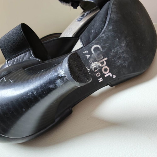 Gabor leather high heel shoes, size 38.5, black