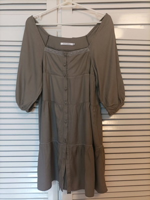 Bershka dress used, khaki, size M