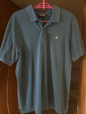 Polo μπλούζα Scotch & Soda σαν καινούργιο, πετρόλ, μέγεθος Large
