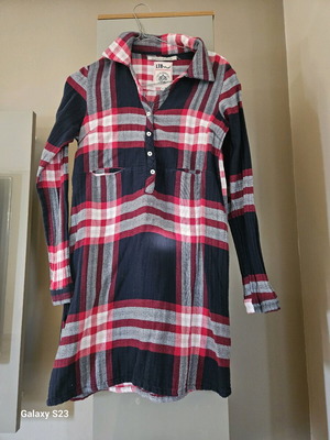 Ltb blouse dress used, size S, blue and red