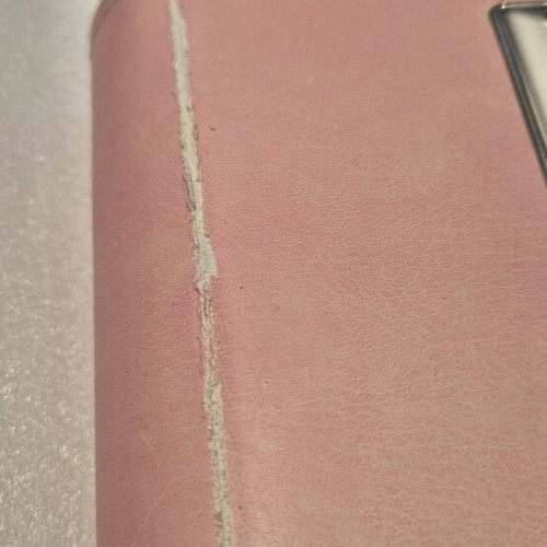 Children's photo album used with silver decoration pink