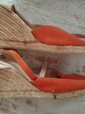 Espadrilles orange with heel new