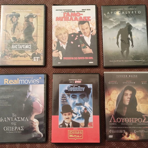 6 DVDs like new with Greek subtitles, movie collection