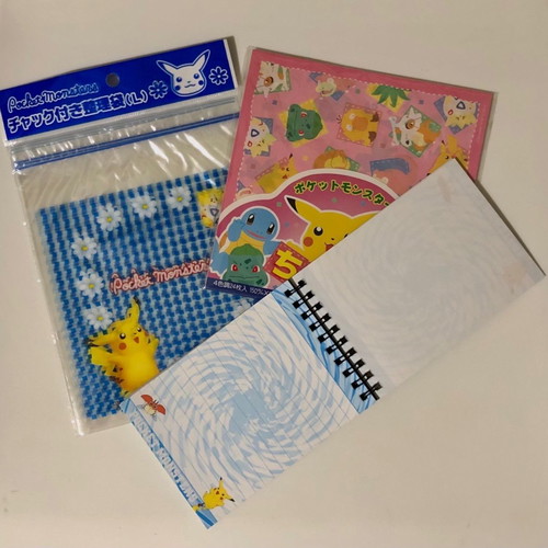 Pokémon stationery new with Pikachu, unused, Japanese