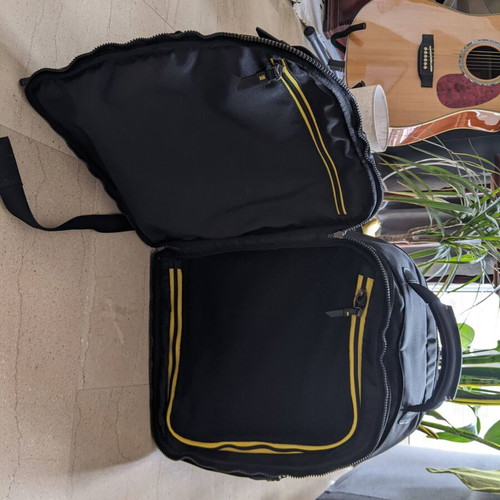 Mandarina Duck men's backpack used, black color
