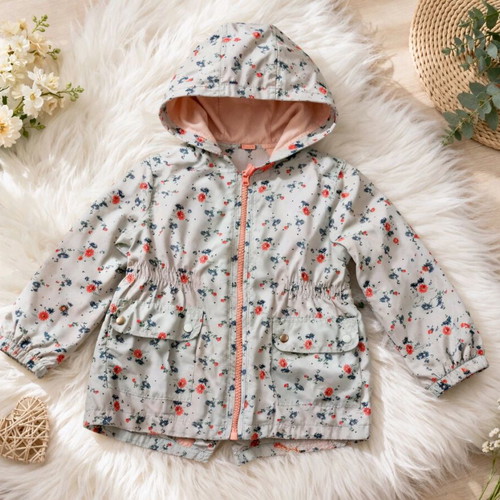 Parka jacket like new, pink multicolor for 2-3 years old