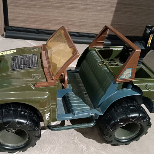Action Man figures and vehicle used