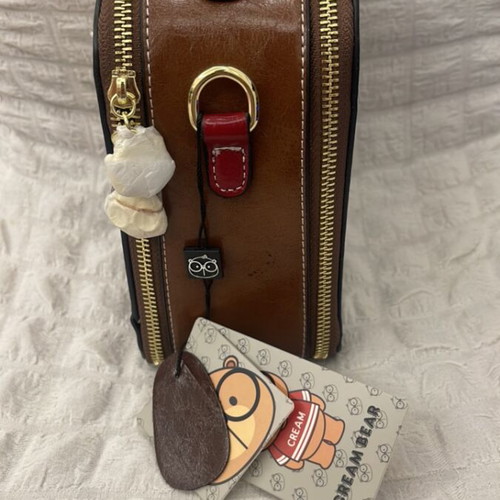 Cream Bear crossbody bag, brown