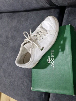 Παπούτσια Lacoste μεταχειρισμένα, μέγεθος 38, άσπρα