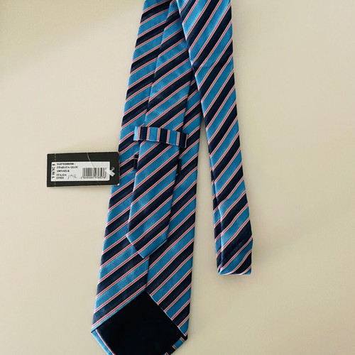 Glou tie new 100% silk blue turquoise