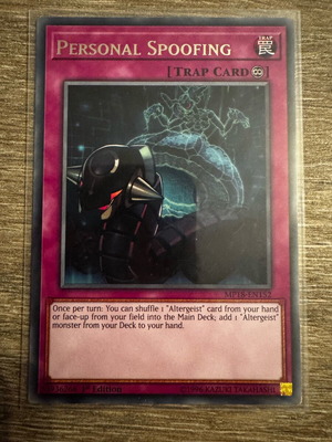 Personal Spoofing YuGiOh card like new