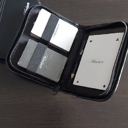 Kaiser playing cards new, 2 sets in PVC case
