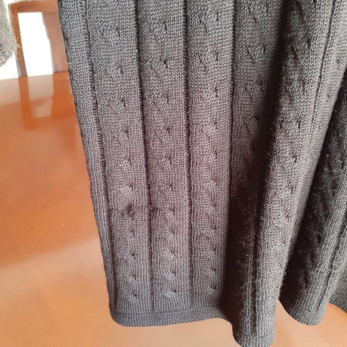 Knitted dress like new, brown, Lolita, wool and polyester