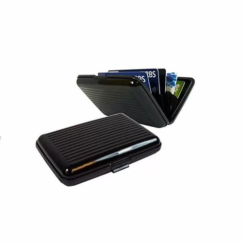 Aluminum credit card holder black new, anti-theft RFID