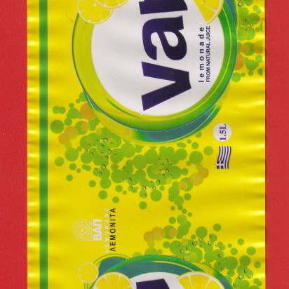 VAP soft drink labels and caps used, set of 13 pieces