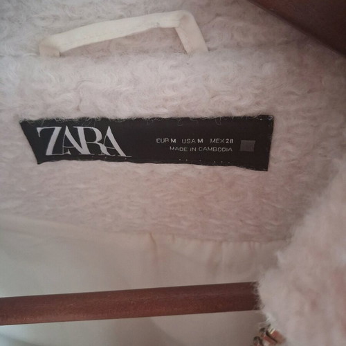 Zara coat jacket new, cream, size L